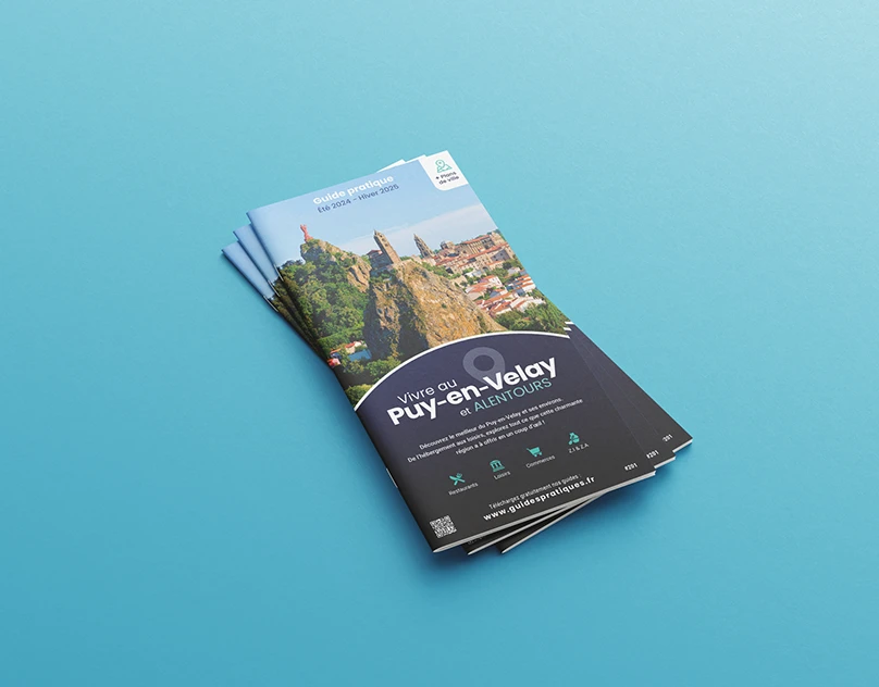 Refonte charte et maquette Guide vivre au Puy-en-Velay — projet 10H10 Studio